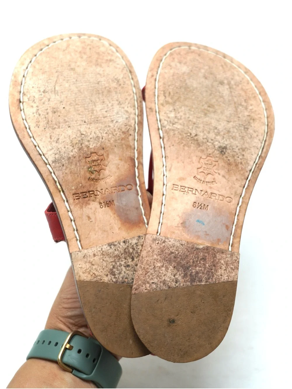 Bernardo Women's Tia Slip On Sandal Red Size 8.5 M